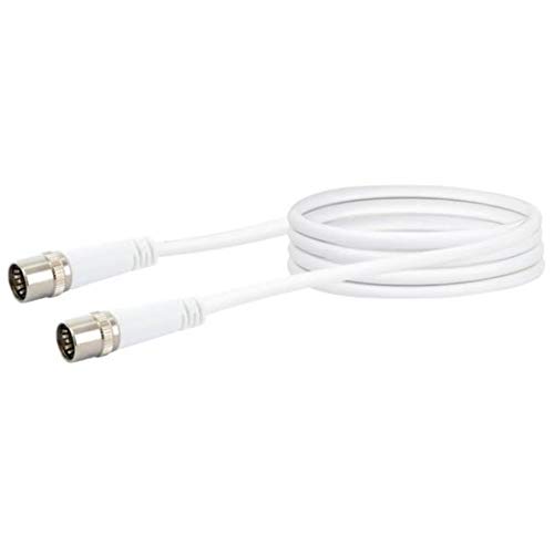 Schwaiger KDSK15 042 câble coaxial 1,5 m F Blanc - Câbles coaxiaux (1,5 m, F, F, Male connector / Male connector, Droit, Droit)