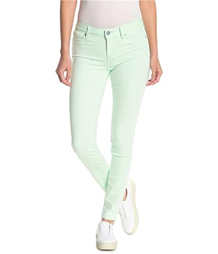 Articles of Society Womens Super-Soft Ankle Skinny Fit Jeans, Green, 27, Ltgreen