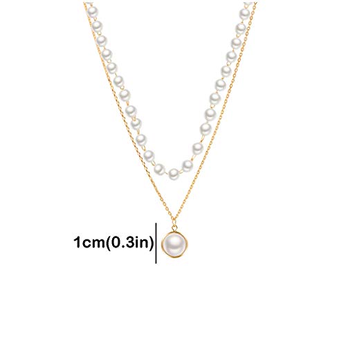 Collier de perles d'eau douce double couche robe de mariée - 3