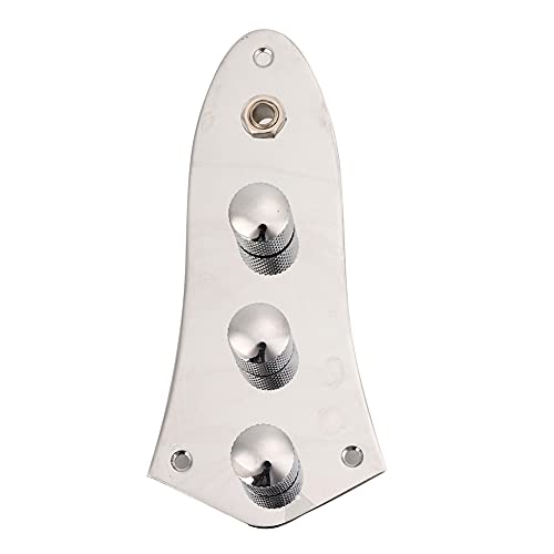 Electric Guitar Control Plate Switch Wired Zinc Alloy With Knurled Knob For Jazz Bass