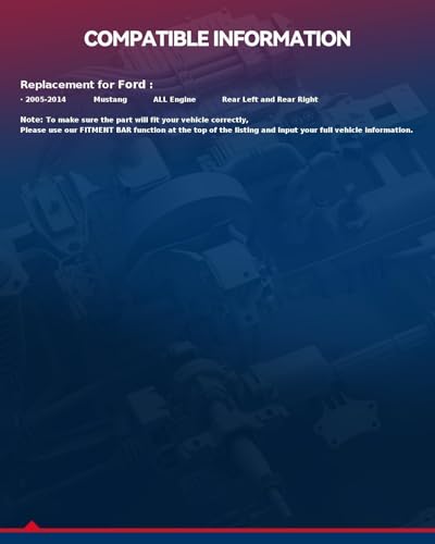 Image of KAX Disc Brake Caliper Assembly Fit for 2005 2006 2007 2008 2009 2010 2011 2012 2013 2014 Ford Mustang, Rear Left and Right, Driver and Passenger Side Brake Caliper