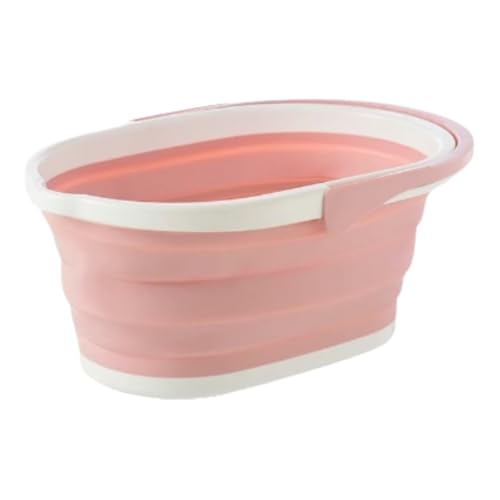 ZHXQRP Bañera Plegable Multifuncional se Puede Colgar en la Pared con Correa de Mano for Cachorros Perros Pequeños Gatos(Pink)