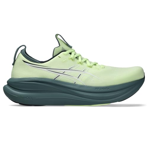 Image of ASICS Men's Gel-Nimbus 28 Running Shoes, Illuminate Yellow/Foggy Teal, 10.5