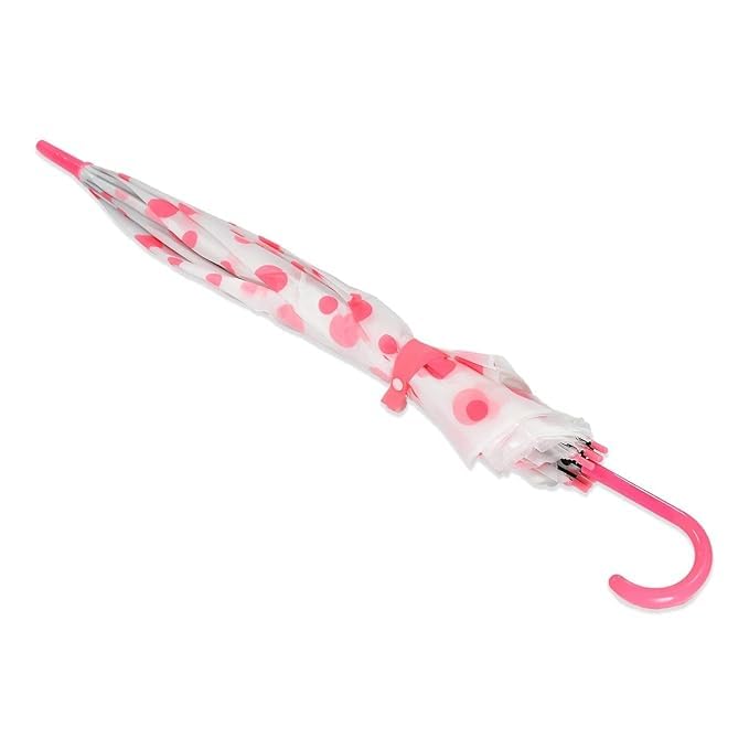 Polka Dot Umbrella Transparent Clear Bubble Umbrella Pink Polka Dots Women Girls Kids Waterproof Windproof Dome Rain Umbrella Handle School Travel Outdoor Use-image-45
