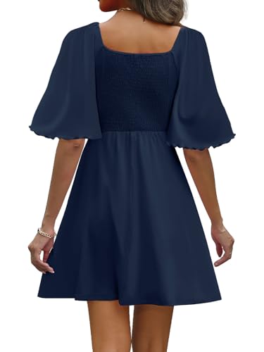 Image of MixShe Summer Dresses for Women 2026 Italian Dress Fall Fashion Plus Size Beach Vacation Clothes Elegant Classy Sundresses Wedding Guest Maxi Seniors Outfits Navy Medium