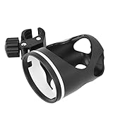 Porte-gobelet de Poussette Universel en Plastique ABS Noir, Porte-Bouteille Rotatif Librem...