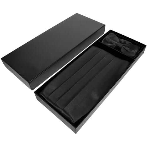 Set de fajín, moño y pañuelo para hombre negro
