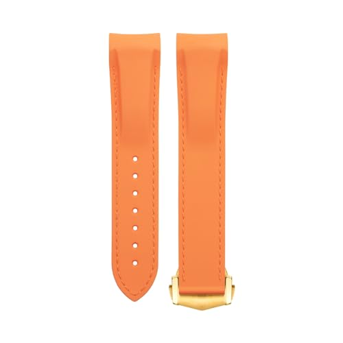 Bracelet en caoutchouc orange 21 mm pour vos sorties en mer
