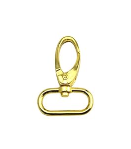 Wuuycoky 6 Stück Goldener Drehkarabiner Oval 38mm