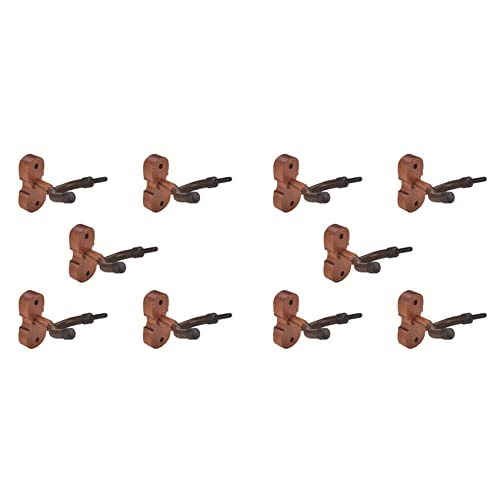 Bloepum 10X New Wall Mount Violin Hanger Hook with Bow Holder for Home & Studio(Mahogany)