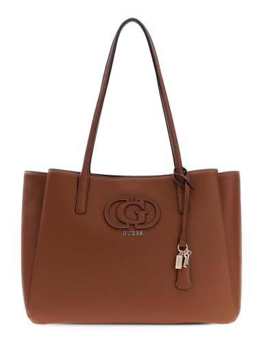 Sac de luxe GUESS Isola, l'alliance du cuir cognac et du rangement