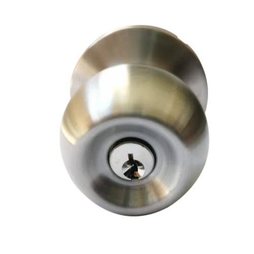 Nu-Set Lock | Single Cylinder Deadbolt Keyed Alike Lock & Door Knob Combo | 2 Pack Door Knob & Deadbolt Lock Set | Home Improvement & Door Hardware (Satin Chrome) #TOP2