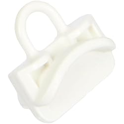 Ikea Cortina corredera y ganchos, de plástico, blanco, 1 juego de 24