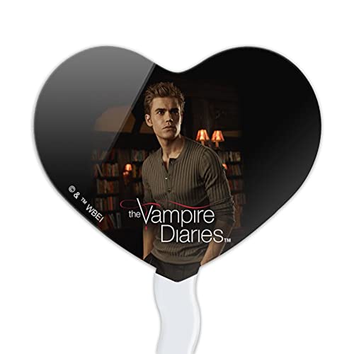 Graphics & More CUPT.HRT.ACR.6PK.WBT1354 The Vampire Diaries Stefan Heart Love Cupcake Picks Toppers Decoration Set Of 6 thumb #1