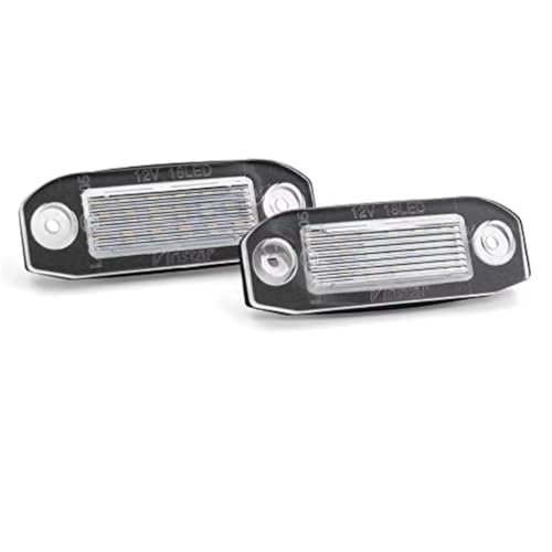 Luces LED blancas de matrícula para Volvo S60 C70 V50 con iluminación de alta intensidad