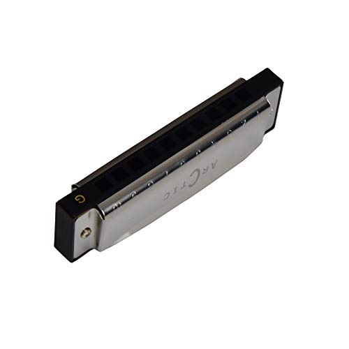 Image of ARCTIC AR-HA-10G G Scale 10-hole /20 tones Premium Harmonica /Mouth Organ with Case and Cloth for Professional and Amateurs. Ultra premium finish and durable built