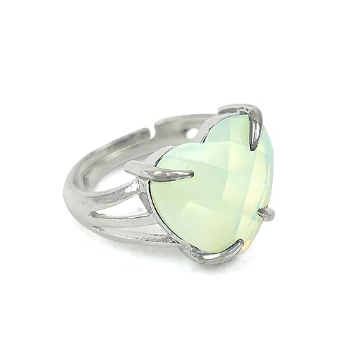 Image of Reiki Crystal Products Adjustable Rings, Amethyst, Black tourmaline, Goldstone brown, Green Jade, Lapis Lazuli, Opalite, Red Jasper, Rose Quartz, Tiger eye, Gemstone Ring