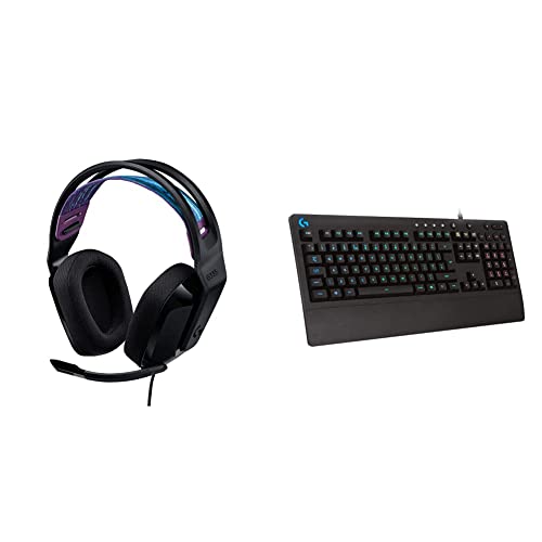 Logitech G 213 Prodigy Gaming Keyboard + G335 Wired Gaming Headset Bundle - Black