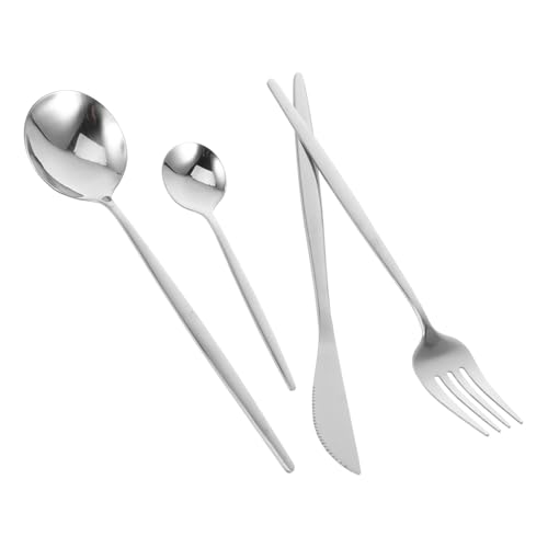 MOTHNUR Cubiertos de Acero Inoxidable Ergonómico con Cuchillo Tenedor y Cuchara Utensilios para Cocina y Restaurante Diseño Elegante y Cómodo para Uso Doméstico y Hotelero