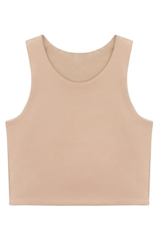 Image of Lilax Girls' Double Lined Sleeveless Basic Crop Tank Top