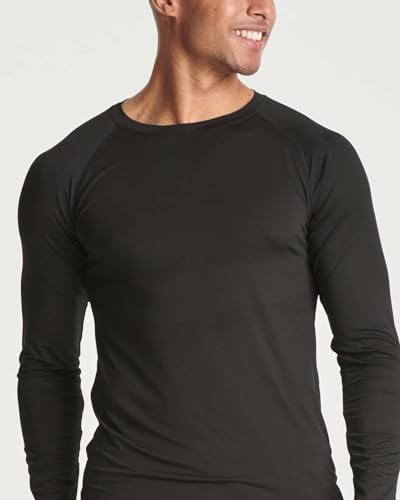 Real Essentials 4 Pack: Men's Compression Long-Sleeve T-Shirt Athletic Cold Weather Baselayer (Available in Big & Tall)4