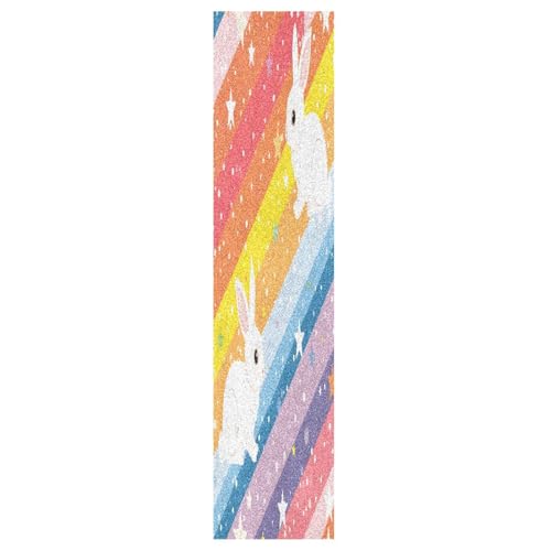 CEBUGI Easter Rabbit Skateboard Grip Tape 44x10in Waterproof Tear-Proof Longboard Grip Tape Bubble Free Non-Slip Scooter Grip Tape for Girls Boys
