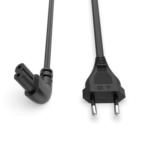 Superer 3 Meter Netzkabel für Fernseher – Kaltgerätekabel mit 90° Winkelstecker, TV Stromkabel Passend für Samsung, LG, TCL, Sony, für Philips, Hisense, Panasonic