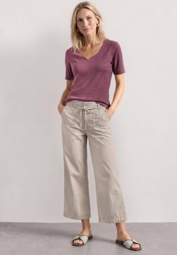 Street One Basic T-Shirt mit Herzausschnitt Dark Clouded Blush 42 – Ansicht 3