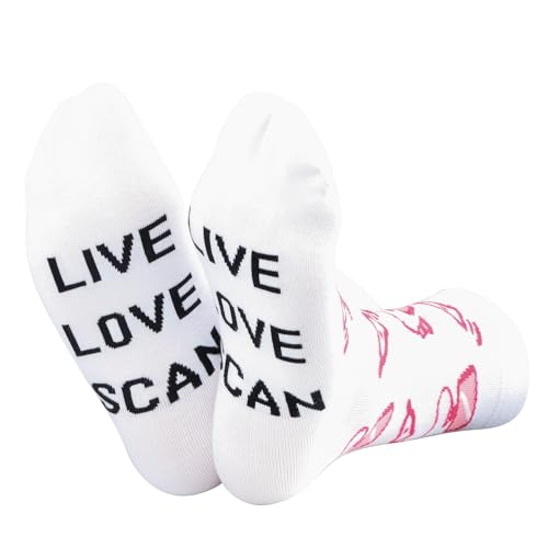 TSOTMO Radiologist Gift Radiology Live Love Scan Socks for Radiologist X-ray Tech Gift Sonographer Medical Gift