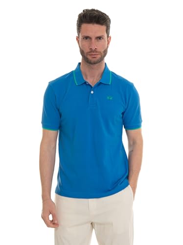 Polo en coton bleu homme La Martina idéal pour vos week-ends décontractés