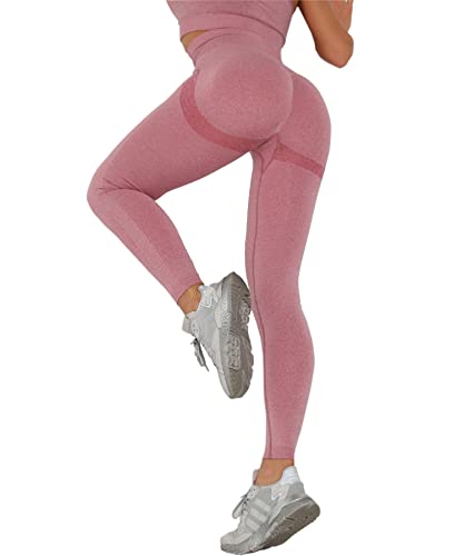 Merlvida Scrunch Butt Mallas opacas para mujer, cintura alta, sin costuras. Diseño push-up, estilo Boom Booty. Pantalones deportivos con control de abdomen, para yoga, fitness y entrenamiento, S