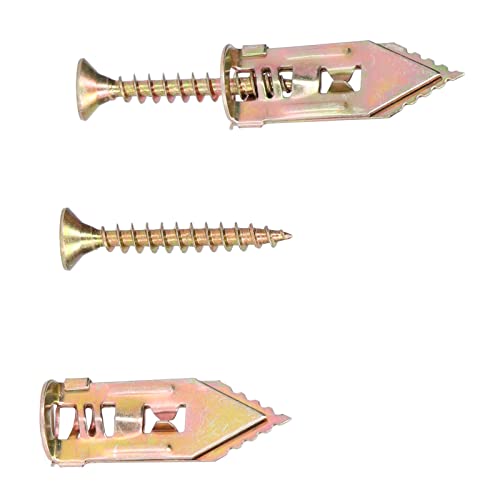 Image of Wall Anchors, Durable Simple Carbon Steel Hole Free Self Drilling Drywall Anchors Reasonable for Shelf