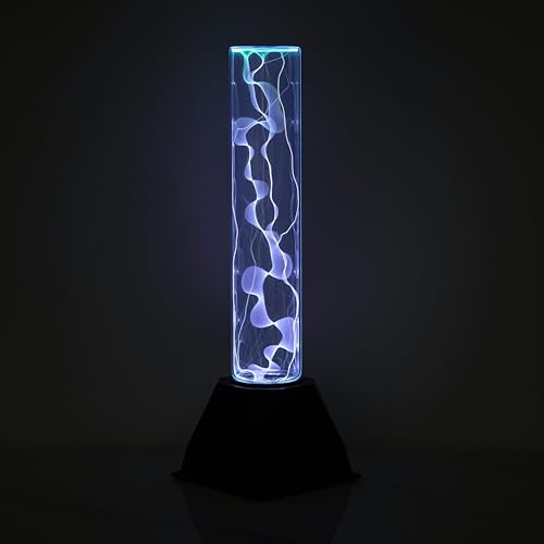12 inch Plasma Tube?Fancy Club Decor and Science Education Gifts?Plasma Ball Sensor Lighting Plate with Music,Voice and Touch Response(Clean and Transparent lamp Tube)