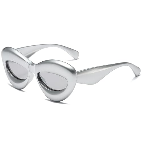 Trendy Inflated Shape Lip Sunglasses for Women Fashion Oversized Cat Eye Shades UV400 Protection2
