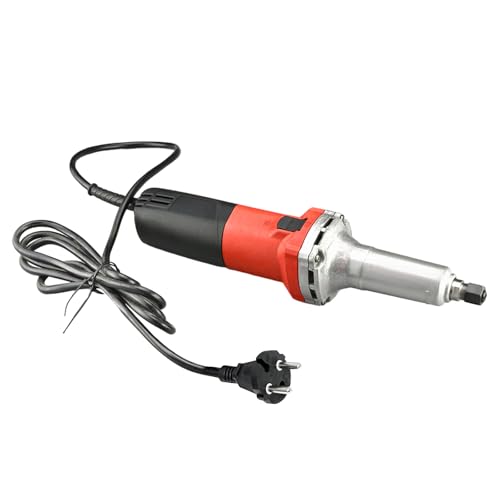 Amoladora y abrillantadora con 3 cabezales de molienda, juego de 600 W, para la casa, taller, pequeños proyectos de joyería (rojo)