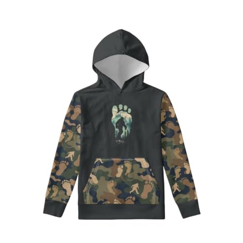 Image of WELLFLYHOM Boys Hooded Sweatshirts Hoodie Pullover Cool Graphic Crewneck Blouses Size 6-16
