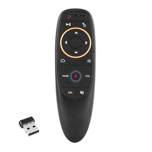 Image of 2.4G Voice Air Fly Mouse,GIANAC Universal Wireless Voice Remote Control 6 Axis Gyroscope IR Learning Air Remote Mouse for Android TV Box /Nvidia Shield /PC /Projector /Windows /MAC OS