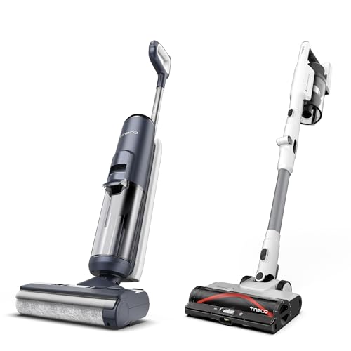 Tineco Floor ONE S5 Smart Cordless Wet Dry Vacuum Cleaner and Mop for Hard Floors&Pure ONE A50S Cordless Stick Vacuum Cleaner, 185W Suction, 70Min Runtime