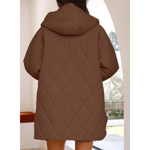 Women's Winter Trendy Lightweight Hooded Quilted Jacket, Patiyu- Women Casual Warm Long Sleeve Oversized Jackets3
