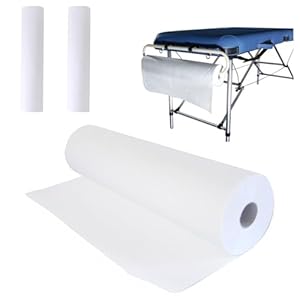 2 Roll Disposable Non-Woven Bed Sheet, 50 Pcs/Roll Massage Table Sheets, 31.5″ X 70″Salon Beauty Facial Bed Cover for Massage, Lash, Tattoo Bed, Spa