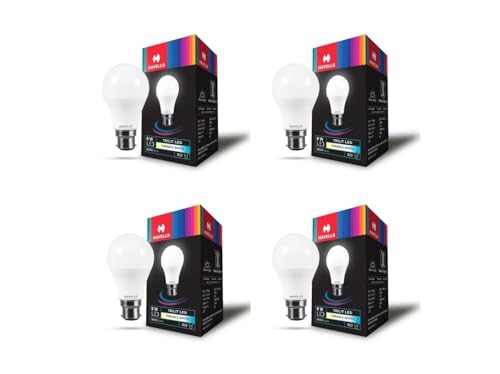 Havells 9W LED Bulb for Home & Office |B22 LED Bulb Base |Cool Day White Light (6500K/4000k/3000k) |4Kv Surge Protection |High Voltage Protection |Eco Friendly Energy Efficient | Pack of 4