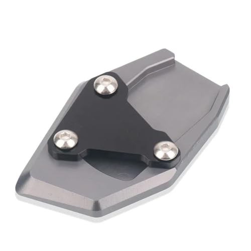 ZCPOPKNHNZ Für Aprilia RS660 RS 660 Für Tuono 660 2020-2023 Motorrad CNC Kickstand Fuß Seitenständer Verlängerungspolster Stützplatte(GRAU)