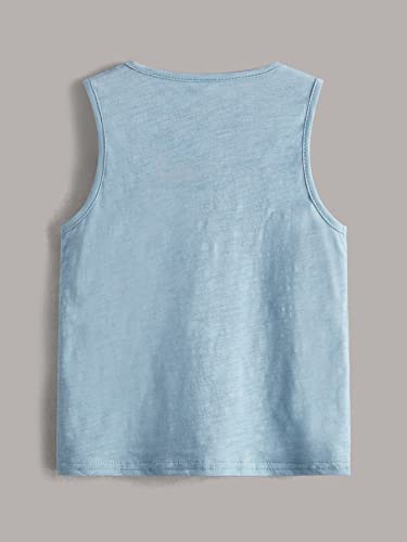 Floerns Boy's 3 Pcs Sleeveless Crew Neck Pocket Casual Solid Tank Top2