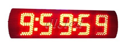 Cronómetro digital LED de 5" con 5 dígitos para carreras, temporizador de cuenta regresiva/ascendente, reloj digital para exterior/semiesterior, cuenta hasta 9 horas 59 minutos 59 segundos, con control remoto IR miniatura 1