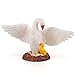 LC JoyCre 4.5 Inch Big White Swan Figurine with Baby Goose Toy Swan Toy Animal Figure for Toddlers Preschool Animals Figures Eduactional Project Diorama Model Toy for Kids 3 4 5 6