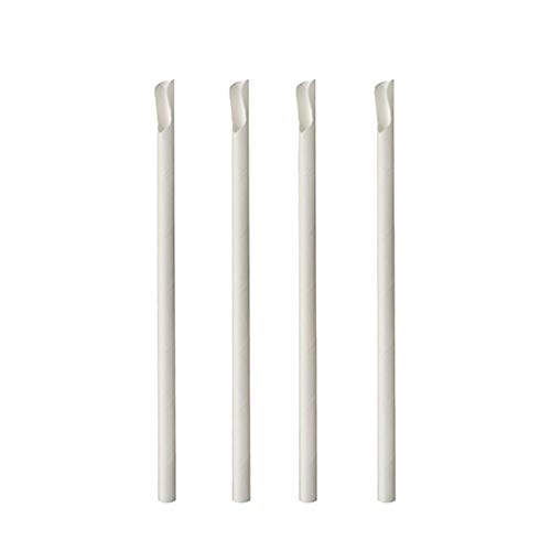 PAPSTAR 87992 100 cannucce con cucchiaio, carta "pure" Ø 8 mm · 20 cm bianco >>>In cartone 800 pezzi