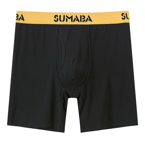 Long Leg Men Underwear Boxer Briefs Fly with Pouch No Ride Up Underpants for Men3