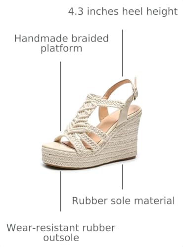 Image of Espadrille Wedge Sandals for Women Platforms & Wedges