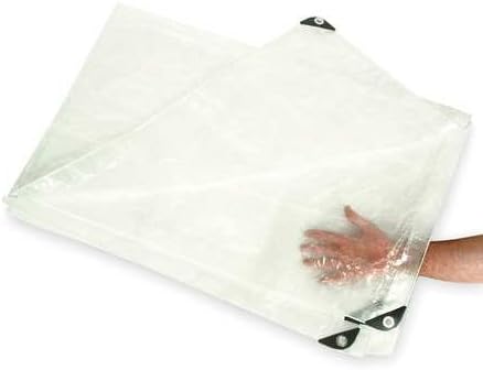 Tarp, Polyethylene, Transparent, 12x16Ft