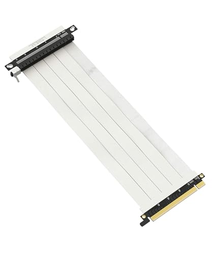 Image of LINKUP - Ultra PCIe 4.0 X16 Riser Cable (Open Box) [RTX4090 RX6950XT x570 B550 Z690 Tested] Shielded Vertical Mount Gaming PCI Express Gen4┃Reverse GPU Socket (27cm / 10.6 inch) Designed for ITX┃White